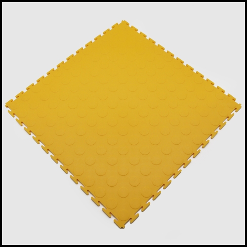 PVC click tiles nubby yellow